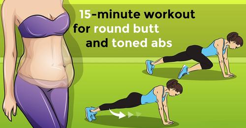 15-MINUTE WORKOUT FOR ROUND BUTT AND TONED ABS